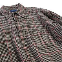 Load image into Gallery viewer, USED "J.CREW" HOUNDSTOOTH FLANNEL SHIRT (LARGE)