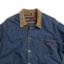 Load image into Gallery viewer, 1950's ~ "BURLINGTON OVERALL" BLANKET DENIM SHORT CHORE JACKET (MEDIUM)