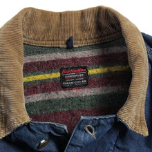 Load image into Gallery viewer, 1950's ~ "BURLINGTON OVERALL" BLANKET DENIM SHORT CHORE JACKET (MEDIUM)