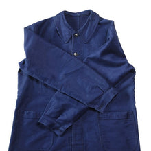 Load image into Gallery viewer, 1940's ~ FRENCH BLUE MOLESKIN WORK JACKET (LARGE) MINT CONDITION