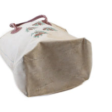Load image into Gallery viewer, 1980's "LLBEAN" LEATHER HANDLE PRINTED TOTE