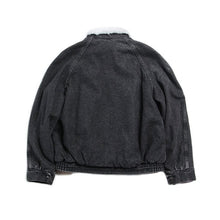 Load image into Gallery viewer, 1990's "LEVI'S" SILVER TUB BLACK DENIM BOA JACKET (LARGE)