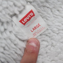 Load image into Gallery viewer, 1990's "LEVI'S" SILVER TUB BLACK DENIM BOA JACKET (LARGE)