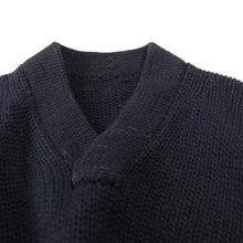 画像をギャラリービューアに読み込む, 〜1950's WOOL V NECK SWEATER (MEDIUM)