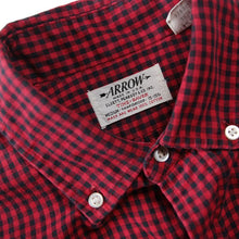 Load image into Gallery viewer, 1960's "ARROW" GINGHAM CHECK COTTON BD SHIRT (MEDIUM)