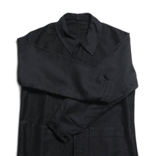Load image into Gallery viewer, 1940's ~ FRENCH BLACK MOLESKIN WORK JACKET (LARGE) MINT CONDITION