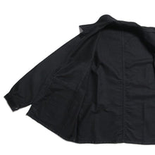 Load image into Gallery viewer, 1940's ~ FRENCH BLACK MOLESKIN WORK JACKET (LARGE) MINT CONDITION