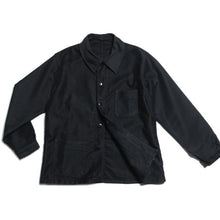 Load image into Gallery viewer, 1940's ~ FRENCH BLACK MOLESKIN WORK JACKET (LARGE) MINT CONDITION