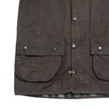 Load image into Gallery viewer, ~ 1990's "BARBOUR" MOORLAND WAXED COTTON COAT (38)