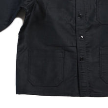 Load image into Gallery viewer, NOS 1950's "LABOUREUR" BLACK MOLESKIN FRENCH WORK JACKET (50)