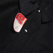 Load image into Gallery viewer, NOS 1950's "LABOUREUR" BLACK MOLESKIN FRENCH WORK JACKET (50)