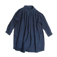 Load image into Gallery viewer, ANTIQUE FRENCH INDIGO COTTON LINEN SMOCK (UNISEX)