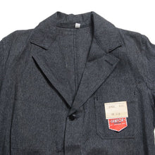 Load image into Gallery viewer, NOS 1950's FRENCH SALT & PEPPER CHAMBRAY WORK COAT (MEDIUM)