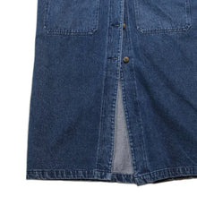 Load image into Gallery viewer, OLD UNISEX DENIM LONG COAT (LARGE)