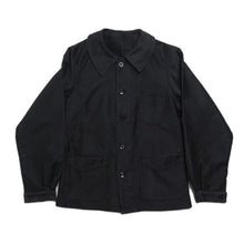 Load image into Gallery viewer, 1940's FRENCH BLACK MOLESKIN JACKET MINT CONDITION (FOR WOMEN X-SMALL)