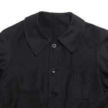 Load image into Gallery viewer, 1940's FRENCH BLACK MOLESKIN JACKET MINT CONDITION (FOR WOMEN X-SMALL)