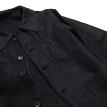 Load image into Gallery viewer, 1940's FRENCH BLACK MOLESKIN JACKET MINT CONDITION (FOR WOMEN X-SMALL)