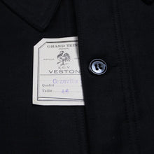 Load image into Gallery viewer, NOS ~ 1940's FRENCH BLACK MOLESKIN WORK JACKET (MEDIUM)