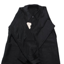 Load image into Gallery viewer, NOS ~ 1940's FRENCH BLACK MOLESKIN WORK JACKET (MEDIUM)
