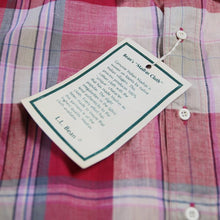 Load image into Gallery viewer, NOS 1980's "LLBEAN" INDIA MADRAS COTTON SHIRT (MEDIUM)