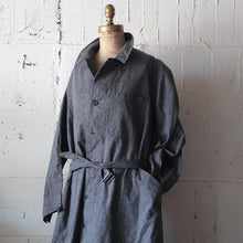 画像をギャラリービューアに読み込む, N.O.S 1940's FRENCH BLACK CHAMBRAY WORK COAT (MEDIUM)