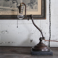 画像をギャラリービューアに読み込む, ANTIQUE COPPER BRASS ADJUSTABLE INDUSTRIAL DESK LAMP