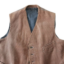 Load image into Gallery viewer, ~ 1940's FRENCH WORK CORD'S VEST (LARGE) MINT CONDITION