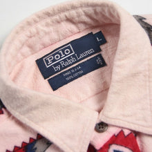 Load image into Gallery viewer, 1980's "RALPH LAUREN" MADE IN USA NATIVE FLANNEL SHIRT (LARGE)