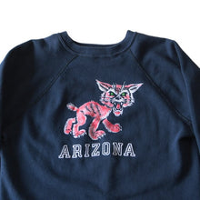 画像をギャラリービューアに読み込む, 1970's COLOR FLOCKY PRINTED COTTON SWEAT SHIRT (MEDIUM)