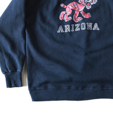 画像をギャラリービューアに読み込む, 1970's COLOR FLOCKY PRINTED COTTON SWEAT SHIRT (MEDIUM)
