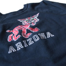 画像をギャラリービューアに読み込む, 1970's COLOR FLOCKY PRINTED COTTON SWEAT SHIRT (MEDIUM)