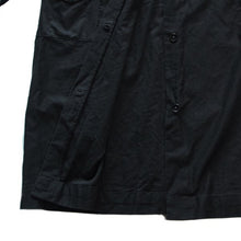 画像をギャラリービューアに読み込む, 1940's FRENCH BLACK MOLESKIN WORK COAT (UNISEX)