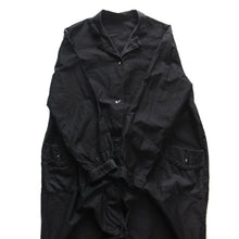 画像をギャラリービューアに読み込む, 1940's FRENCH BLACK MOLESKIN WORK COAT (UNISEX)
