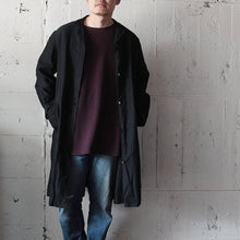 画像をギャラリービューアに読み込む, 1940's FRENCH BLACK MOLESKIN WORK COAT (UNISEX)