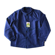 Load image into Gallery viewer, NOS 1950's ~ FRENCH BLUE MOLESKIN JACKET (LARGE)