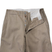 Load image into Gallery viewer, 1930's "USARMY" METAL BUTTON CHINO TROUSER (W36)