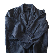 Load image into Gallery viewer, ANTIQUE FRENCH INDIGO LINEN WORK COAT (UNISEX)