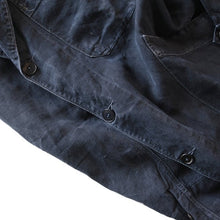 Load image into Gallery viewer, ANTIQUE FRENCH INDIGO LINEN WORK COAT (UNISEX)