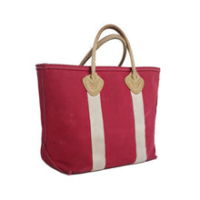 画像をギャラリービューアに読み込む, 1980's "L.L.BEAN" CANVAS TOTE BAG LEATHER HUNDLE