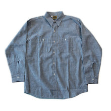 Load image into Gallery viewer, NOS 1950's "WASHINGTON DEE CEE" BLUE CHAMBRAY WORK SHIRT (LARGE)