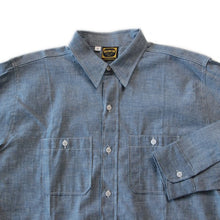 Load image into Gallery viewer, NOS 1950's "WASHINGTON DEE CEE" BLUE CHAMBRAY WORK SHIRT (LARGE)
