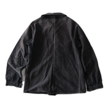 Load image into Gallery viewer, 1940's FADED BLACK MOLESKIN FRENCH WORK JACKET (MEDIUM)