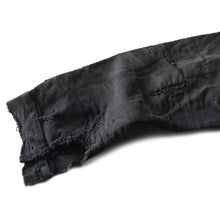Load image into Gallery viewer, 1940's FADED BLACK MOLESKIN FRENCH WORK JACKET (MEDIUM)