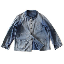 Load image into Gallery viewer, 1940's SUPER FADED FRENCH WORK COTTON JACKET (MEDIUM)