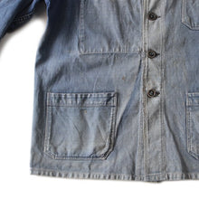 Load image into Gallery viewer, 1940's SUPER FADED FRENCH WORK COTTON JACKET (MEDIUM)
