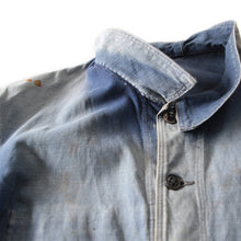 Load image into Gallery viewer, 1940's SUPER FADED FRENCH WORK COTTON JACKET (MEDIUM)