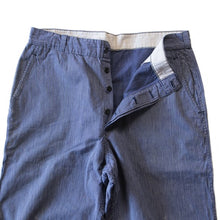 Load image into Gallery viewer, ~ 1950's FRENCH NAVY STRIPE COTTON TROUSER (W33)