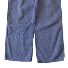 Load image into Gallery viewer, ~ 1950's FRENCH NAVY STRIPE COTTON TROUSER (W33)