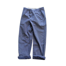 Load image into Gallery viewer, ~ 1950's FRENCH NAVY STRIPE COTTON TROUSER (W33)
