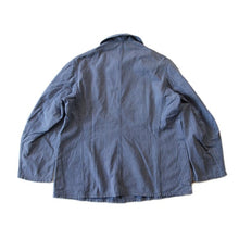 Load image into Gallery viewer, ~ 1950's FRENCH NAVY STRIPE COTTON JACKET (MEDIUM)